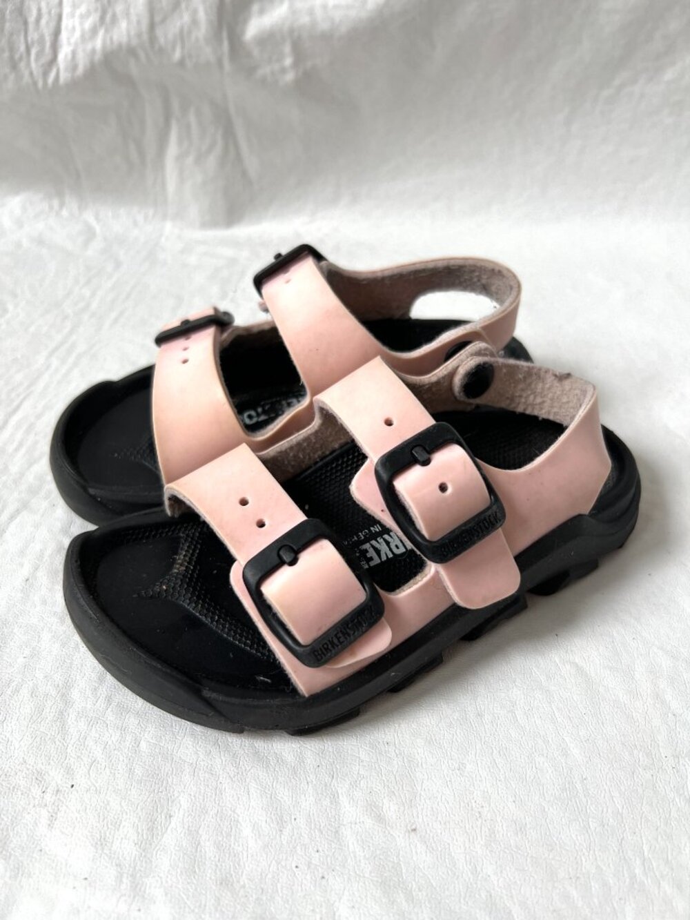 Birkenstock sandals Mogami Kids EU 25 size 7 pink black sport sole ankle strap